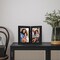 Americanflat Tri-Folding Picture Frame - Displays Two Photos at Once - Double Hinged Picture Frame - Shatter Resistant Glass - Tabletop Display Picture Frame - Black
